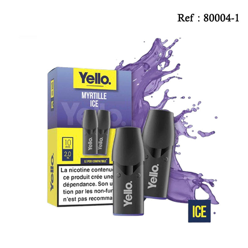 Pack 2 pods Myrtille Ice YELLO - Pack de 5pcs