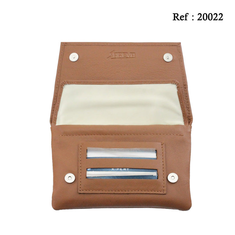 Blague à tabac Sareva cuir véritable Tan - Jagsmoke