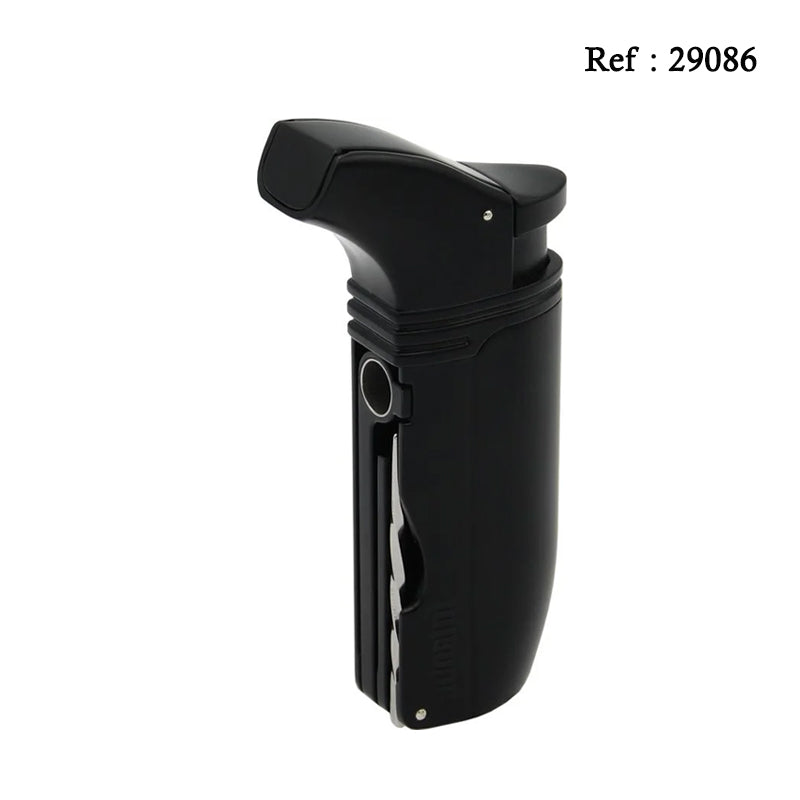 Briquet Cigares double jet Noir Adorini - Jagsmoke®